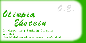 olimpia ekstein business card